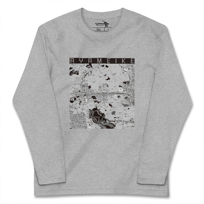 【菖蒲池（奈良県）】地図柄ロングスリーブTシャツ