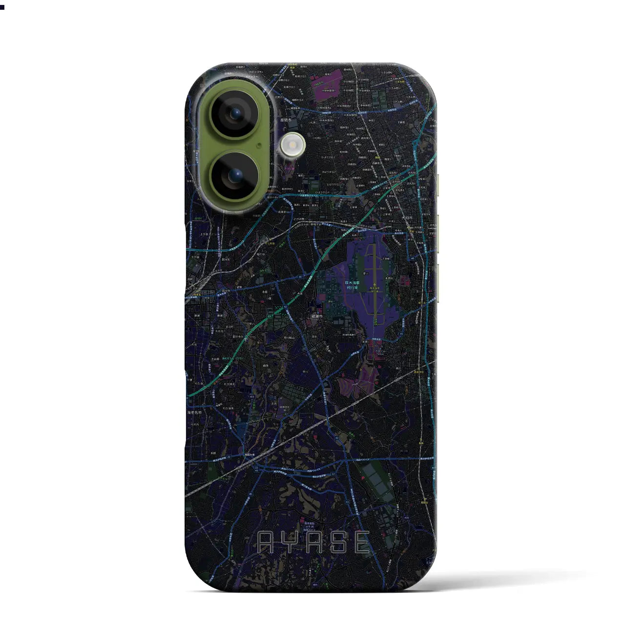 【綾瀬（神奈川県）】地図柄iPhoneケース（バックカバータイプ）