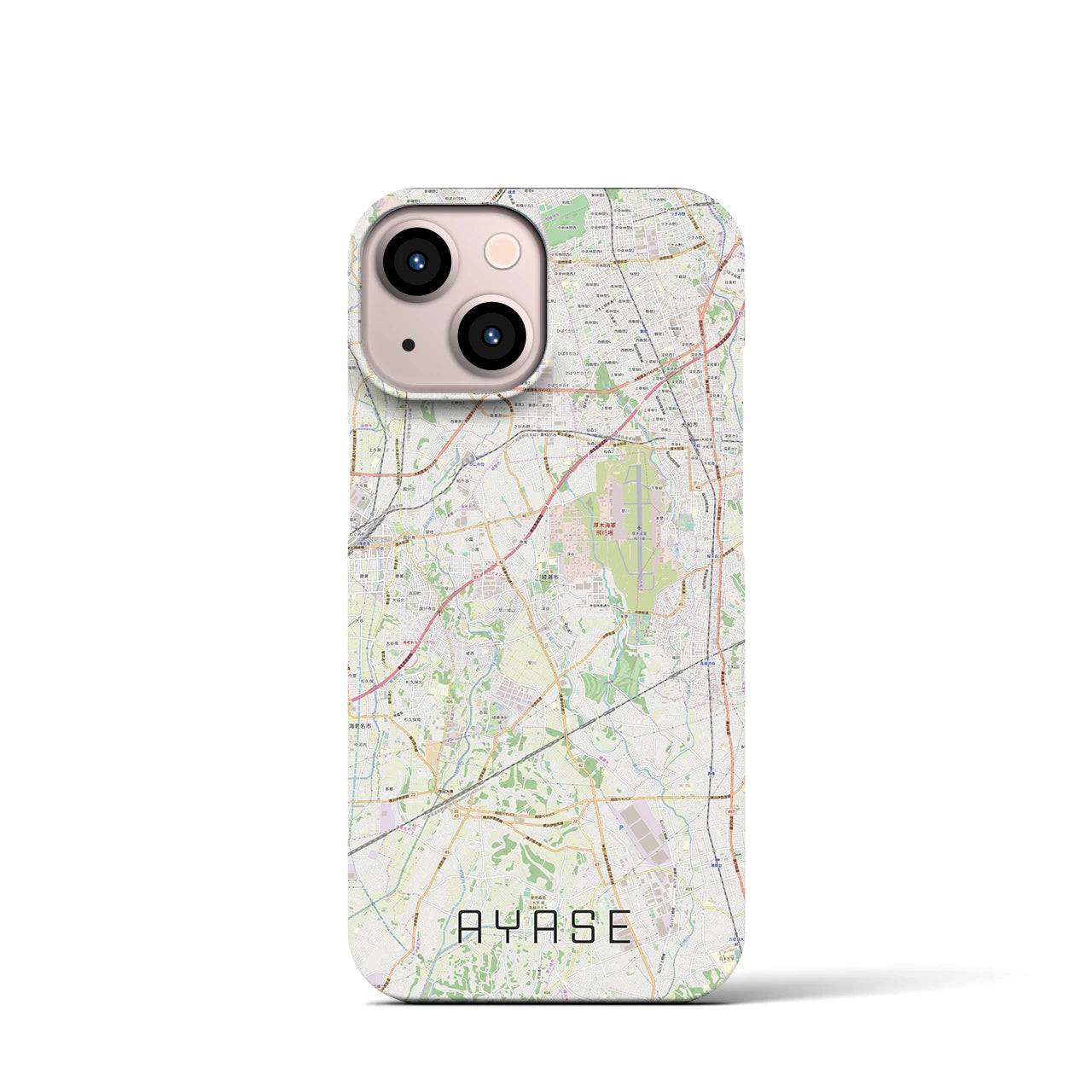 【綾瀬（神奈川県）】地図柄iPhoneケース（バックカバータイプ）