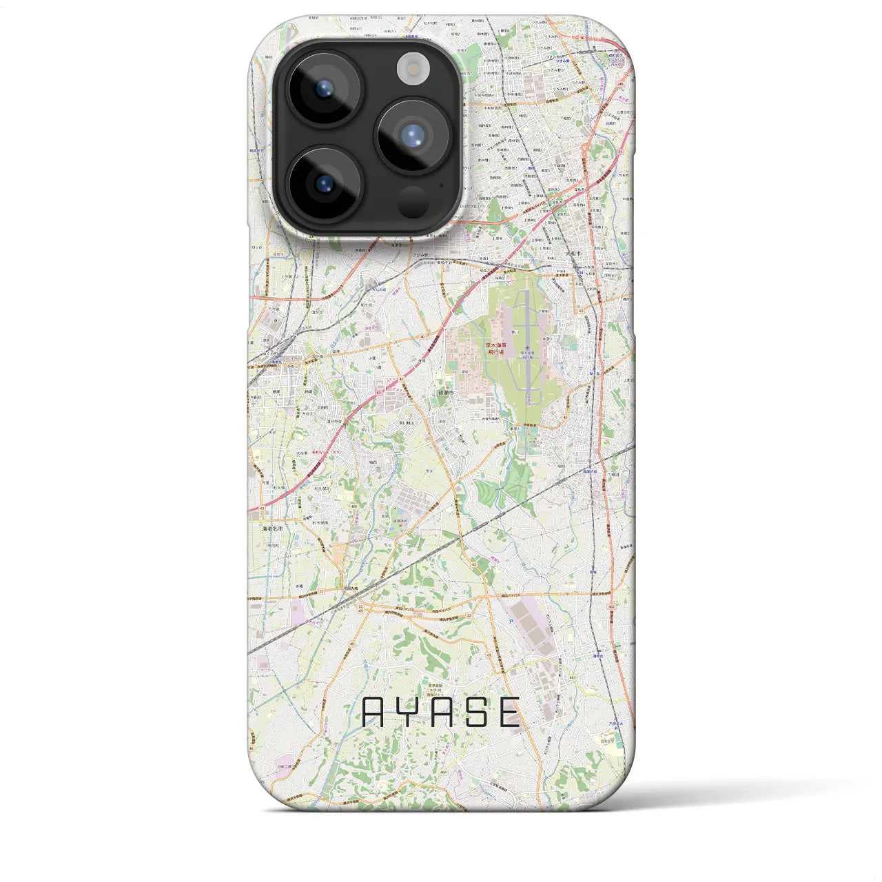 【綾瀬（神奈川県）】地図柄iPhoneケース（バックカバータイプ）