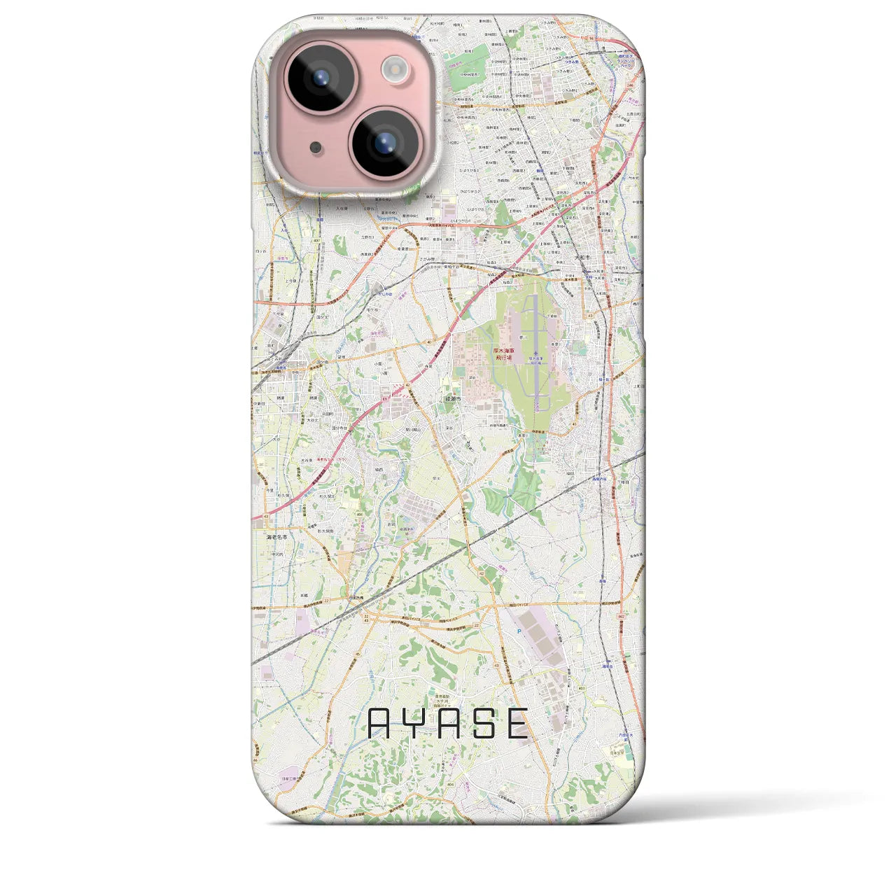 【綾瀬（神奈川県）】地図柄iPhoneケース（バックカバータイプ）