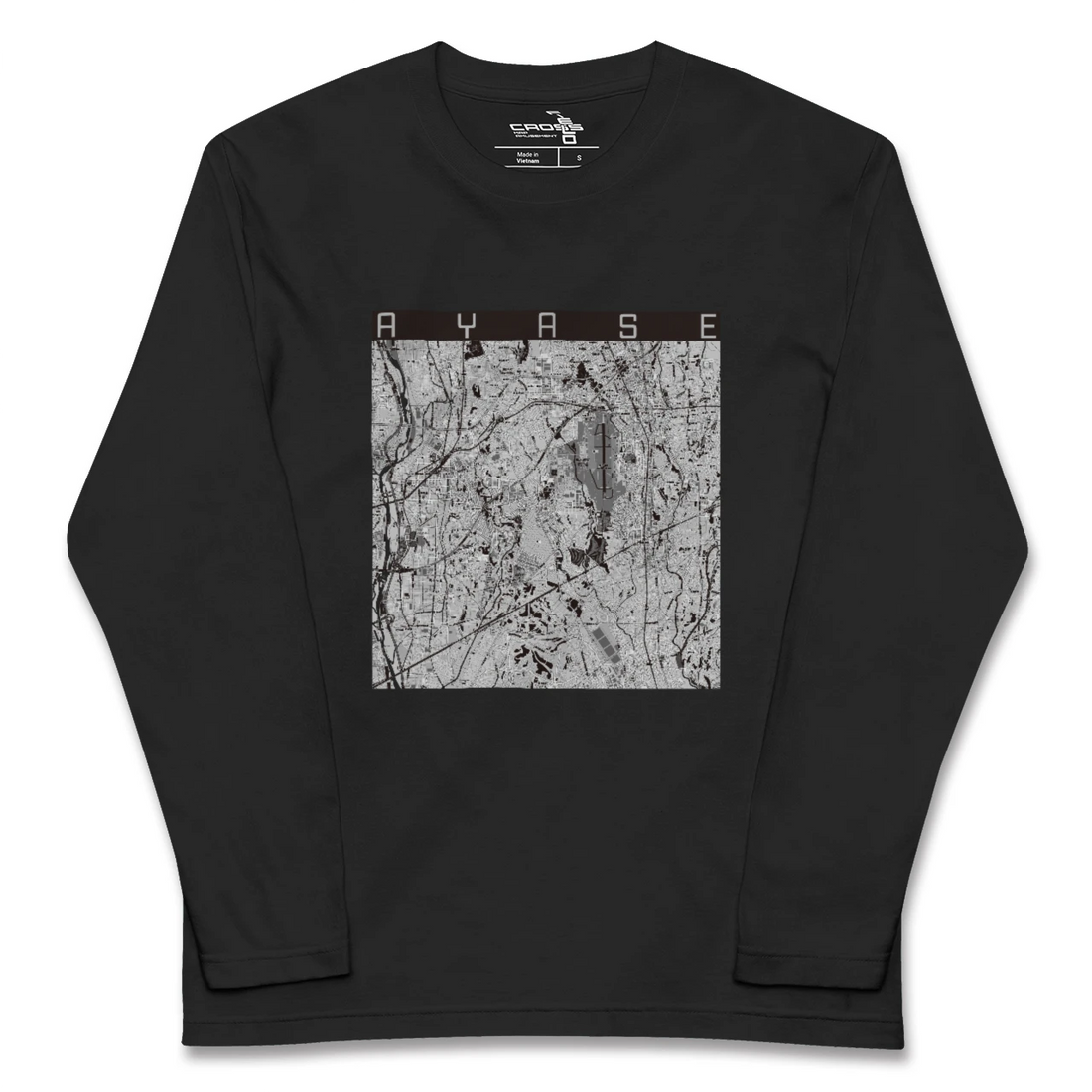 【綾瀬（神奈川県）】地図柄ロングスリーブTシャツ