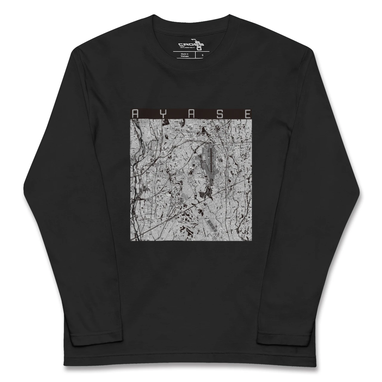 【綾瀬（神奈川県）】地図柄ロングスリーブTシャツ