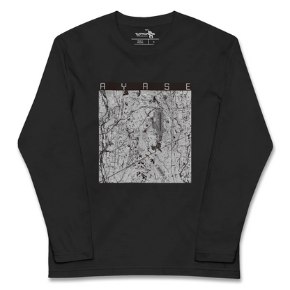 【綾瀬（神奈川県）】地図柄ロングスリーブTシャツ