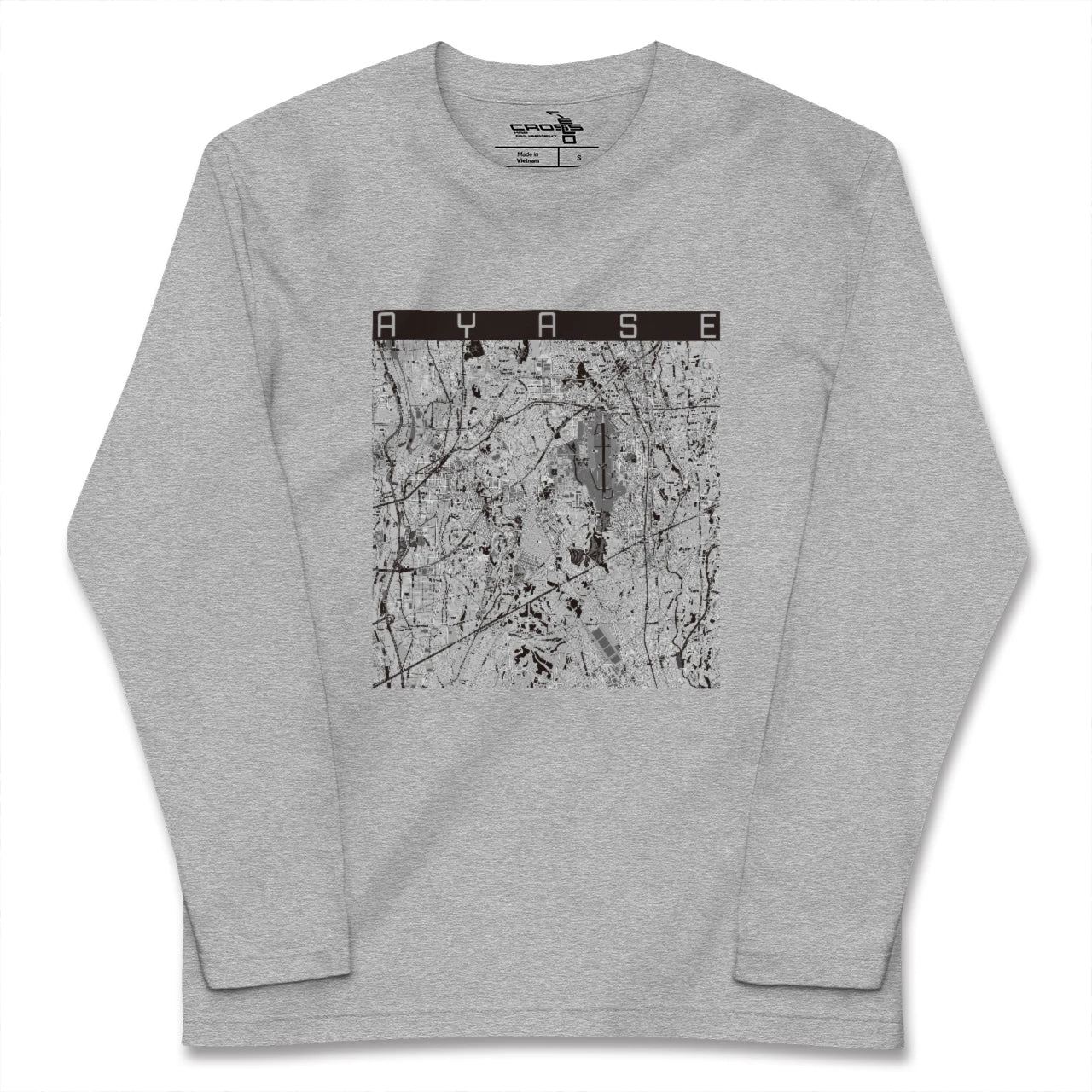 【綾瀬（神奈川県）】地図柄ロングスリーブTシャツ