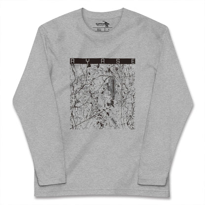 【綾瀬（神奈川県）】地図柄ロングスリーブTシャツ