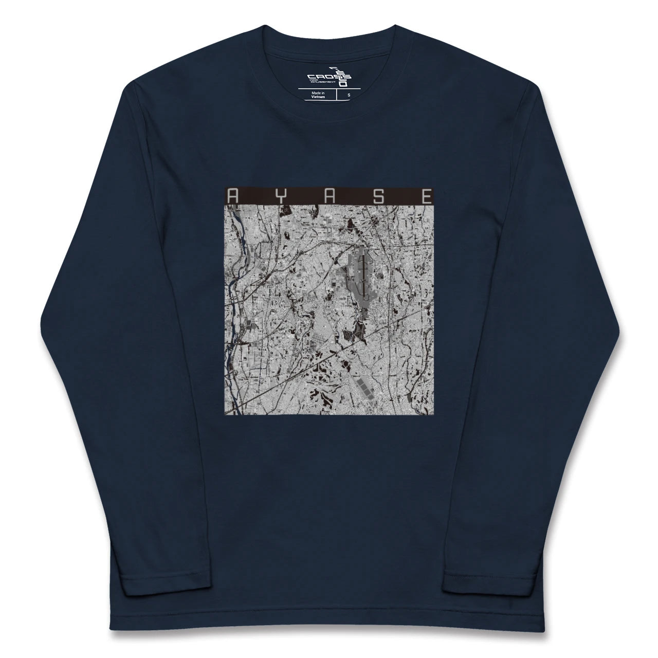 【綾瀬（神奈川県）】地図柄ロングスリーブTシャツ