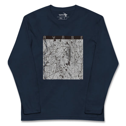 【綾瀬（神奈川県）】地図柄ロングスリーブTシャツ