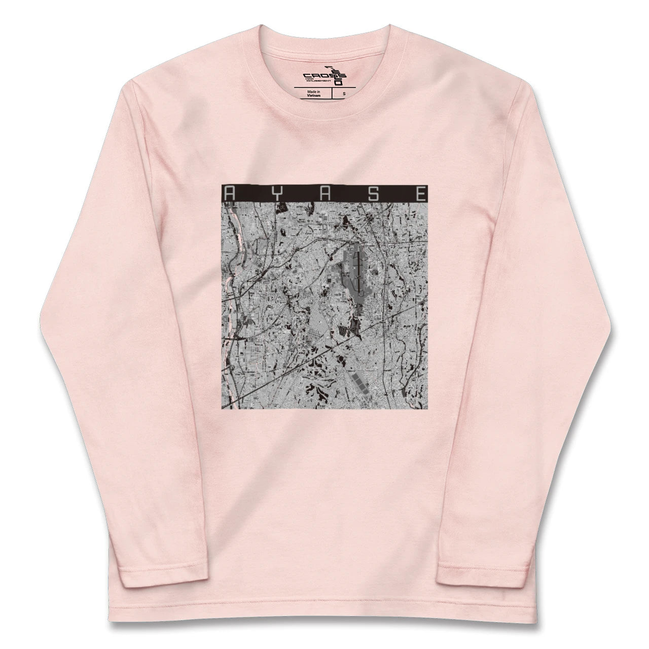 【綾瀬（神奈川県）】地図柄ロングスリーブTシャツ