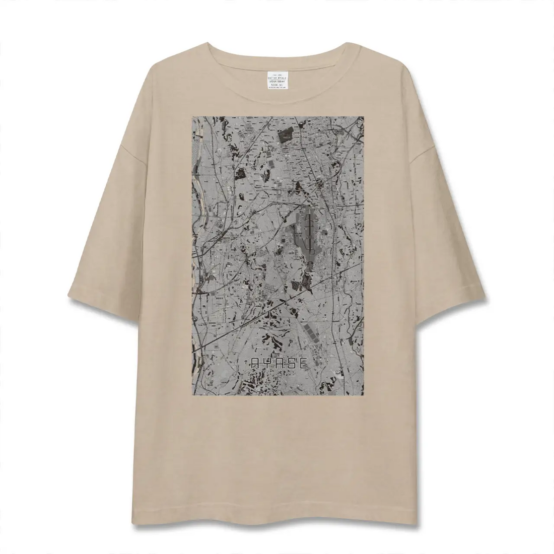 【綾瀬(神奈川県)】地図柄ビッグシルエットTシャツ
