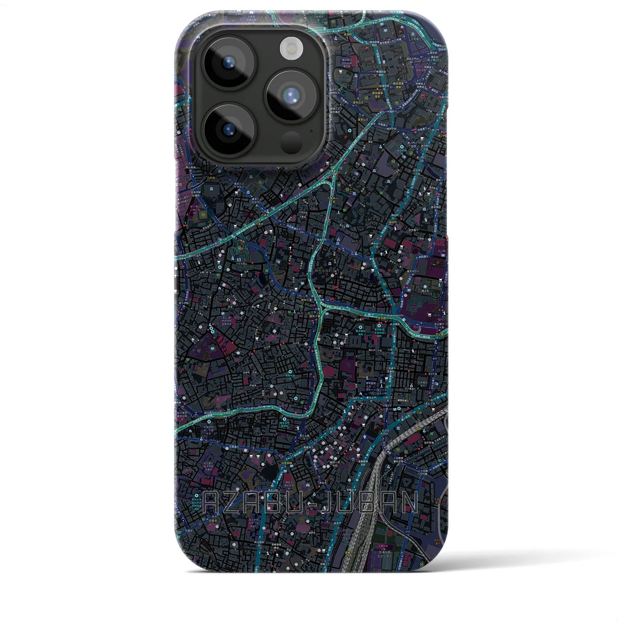 【麻布十番（東京都）】地図柄iPhoneケース（バックカバータイプ）