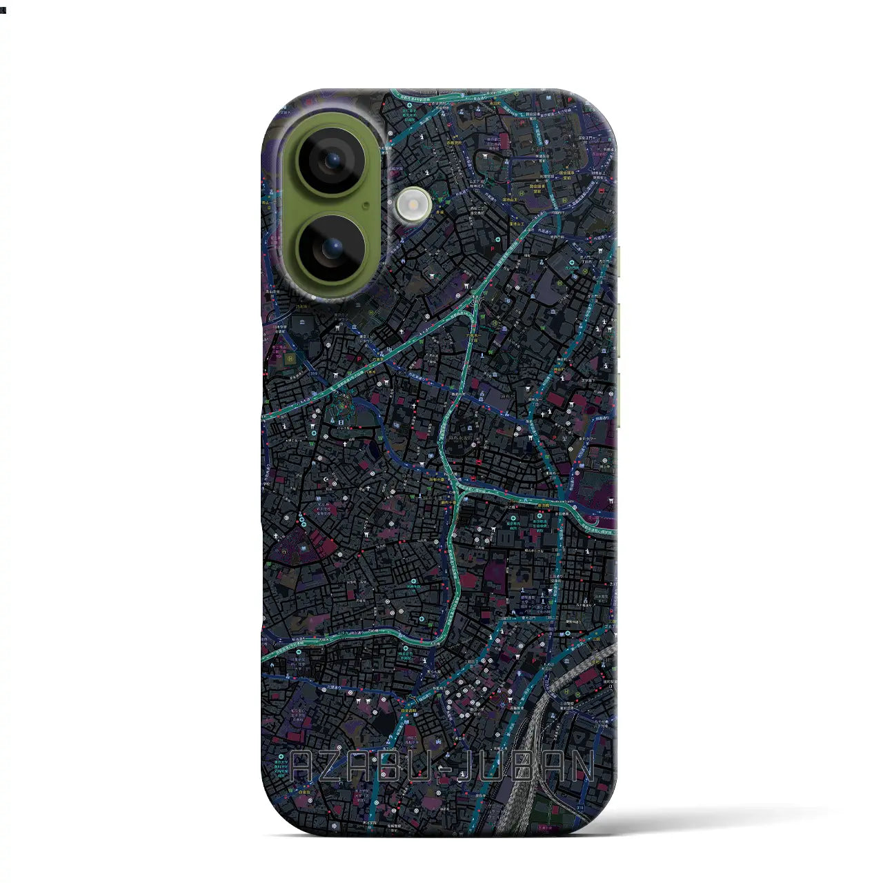 【麻布十番（東京都）】地図柄iPhoneケース（バックカバータイプ）