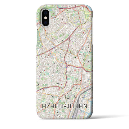 【麻布十番（東京都）】地図柄iPhoneケース（バックカバータイプ）