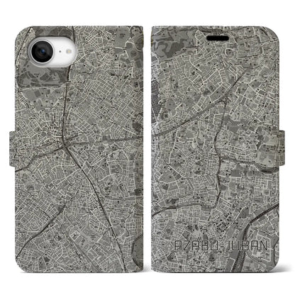 【麻布十番（東京都）】地図柄iPhoneケース（手帳タイプ）