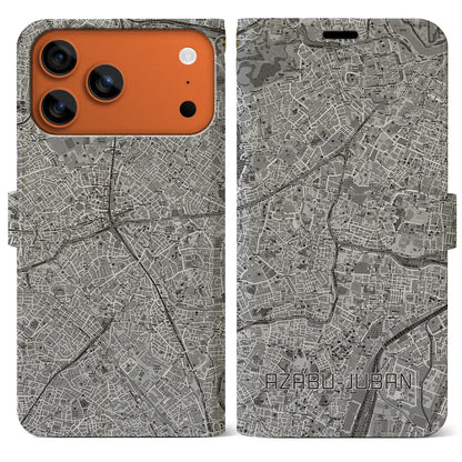 【麻布十番（東京都）】地図柄iPhoneケース（手帳タイプ）