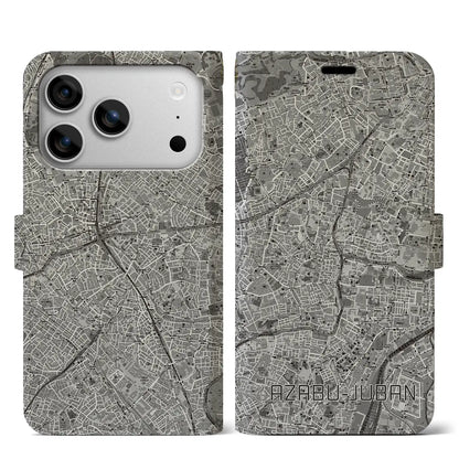 【麻布十番（東京都）】地図柄iPhoneケース（手帳タイプ）