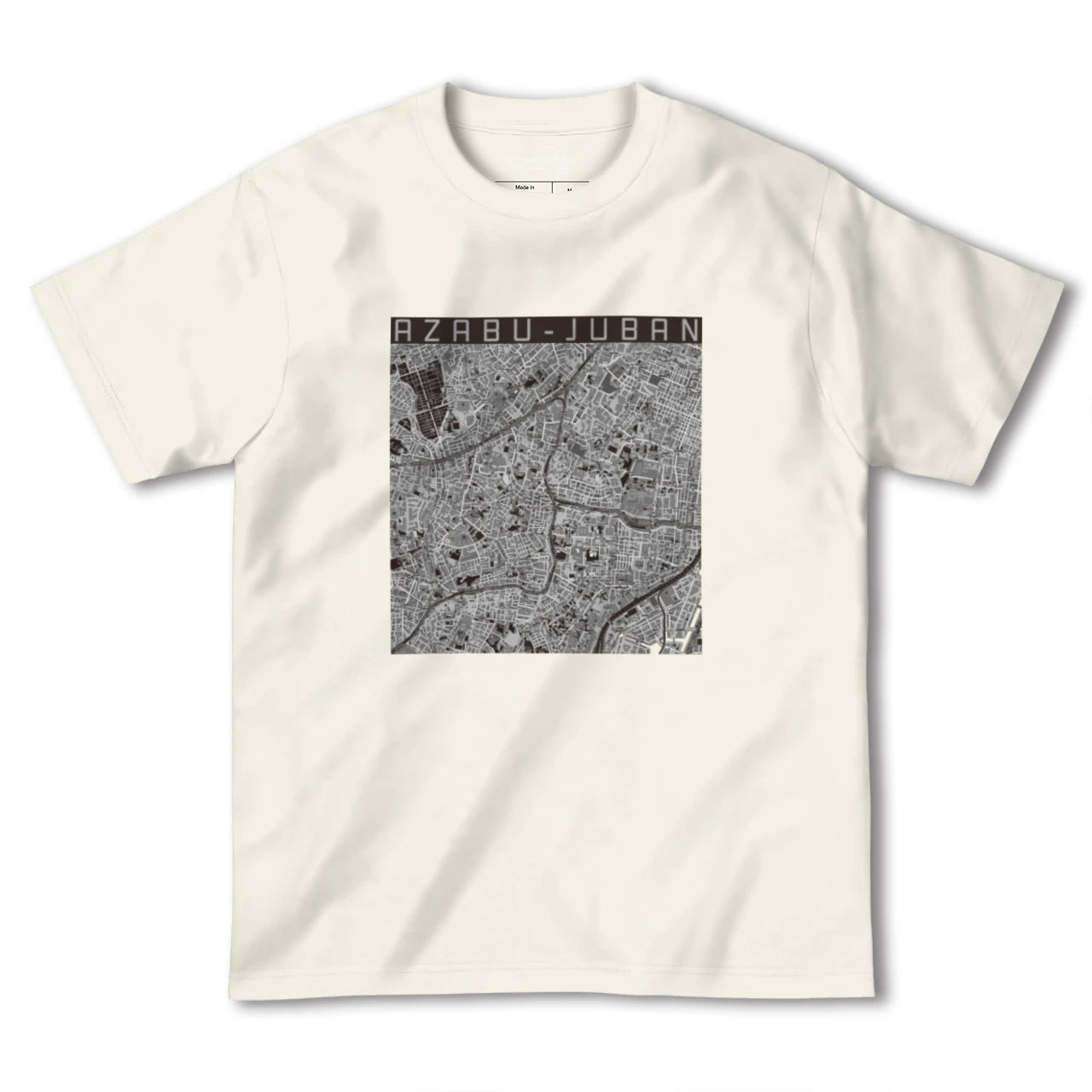 【麻布十番（東京都）】地図柄ヘビーウェイトTシャツ