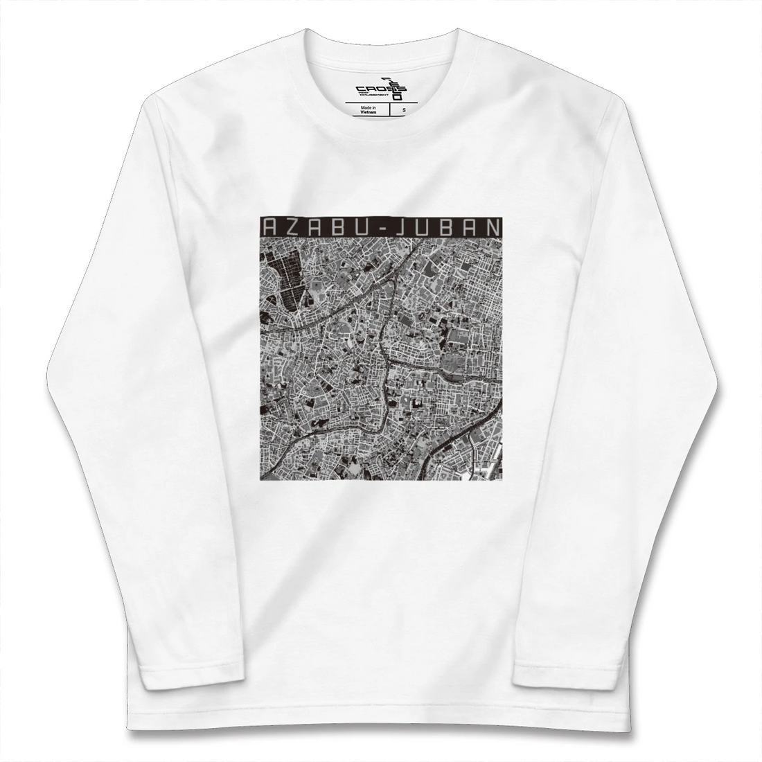 【麻布十番(東京都)】地図柄ロングスリーブTシャツ