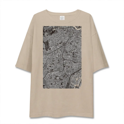 【麻布十番（東京都）】地図柄ビッグシルエットTシャツ