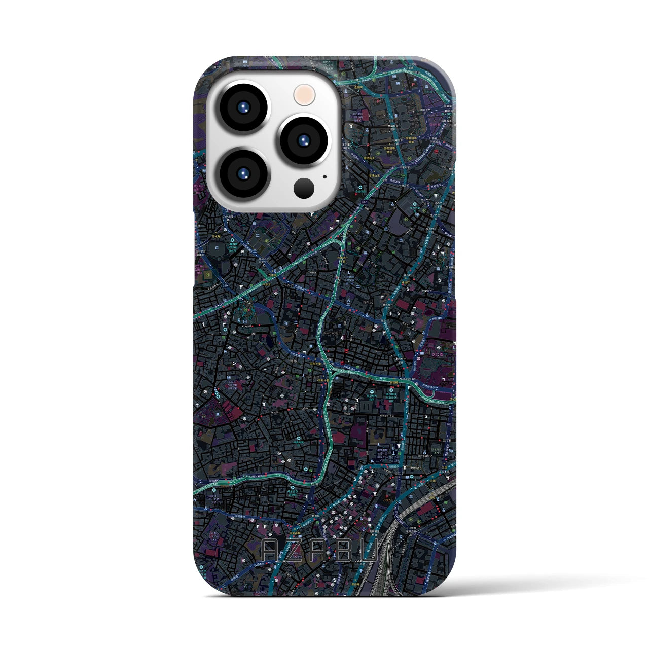 【麻布（東京都）】地図柄iPhoneケース（バックカバータイプ）