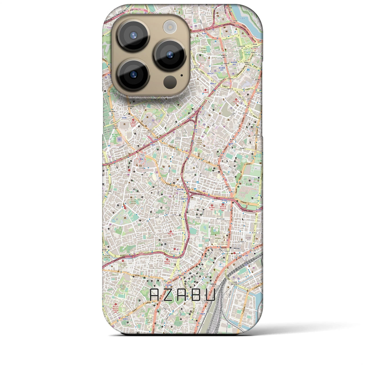【麻布（東京都）】地図柄iPhoneケース（バックカバータイプ）