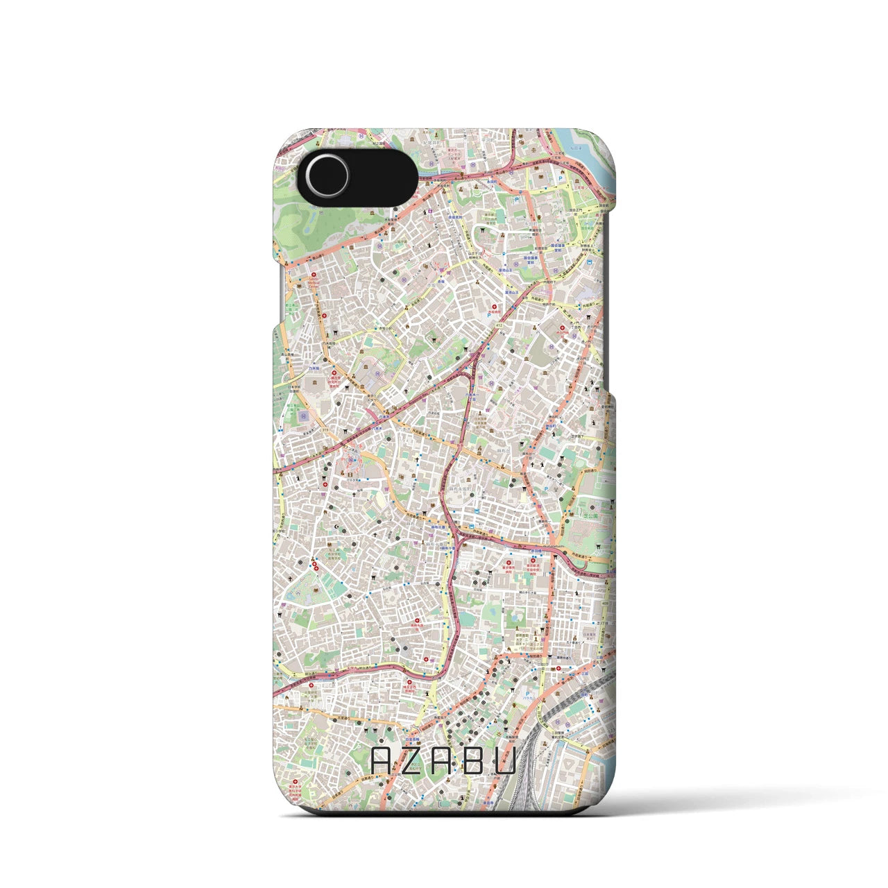 【麻布（東京都）】地図柄iPhoneケース（バックカバータイプ）