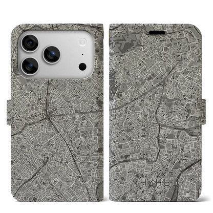 【麻布（東京都）】地図柄iPhoneケース（手帳タイプ）