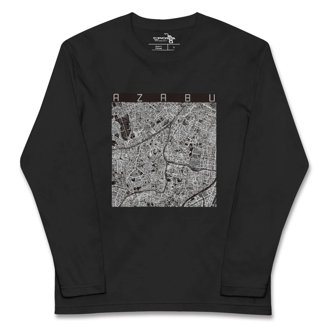 【麻布(東京都)】地図柄ロングスリーブTシャツ