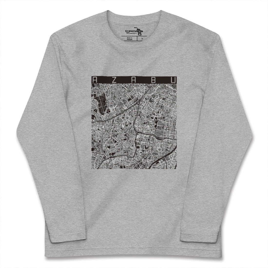 【麻布(東京都)】地図柄ロングスリーブTシャツ