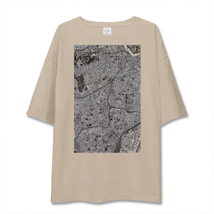 【麻布（東京都）】地図柄ビッグシルエットTシャツ