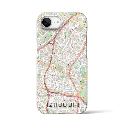 【麻布台（東京都）】地図柄iPhoneケース（バックカバータイプ）