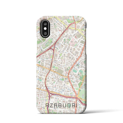 【麻布台（東京都）】地図柄iPhoneケース（バックカバータイプ）