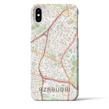 【麻布台（東京都）】地図柄iPhoneケース（バックカバータイプ）