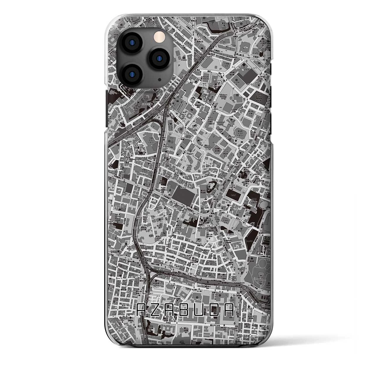 【麻布台（東京都）】地図柄iPhoneケース（クリアタイプ）
