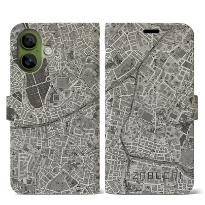 【麻布台（東京都）】地図柄iPhoneケース（手帳タイプ）