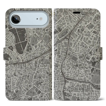 【麻布台（東京都）】地図柄iPhoneケース（手帳タイプ）