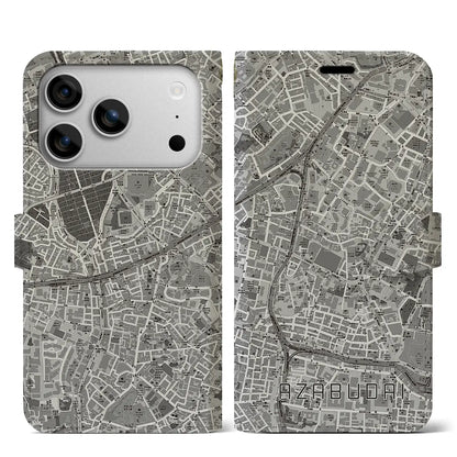 【麻布台（東京都）】地図柄iPhoneケース（手帳タイプ）