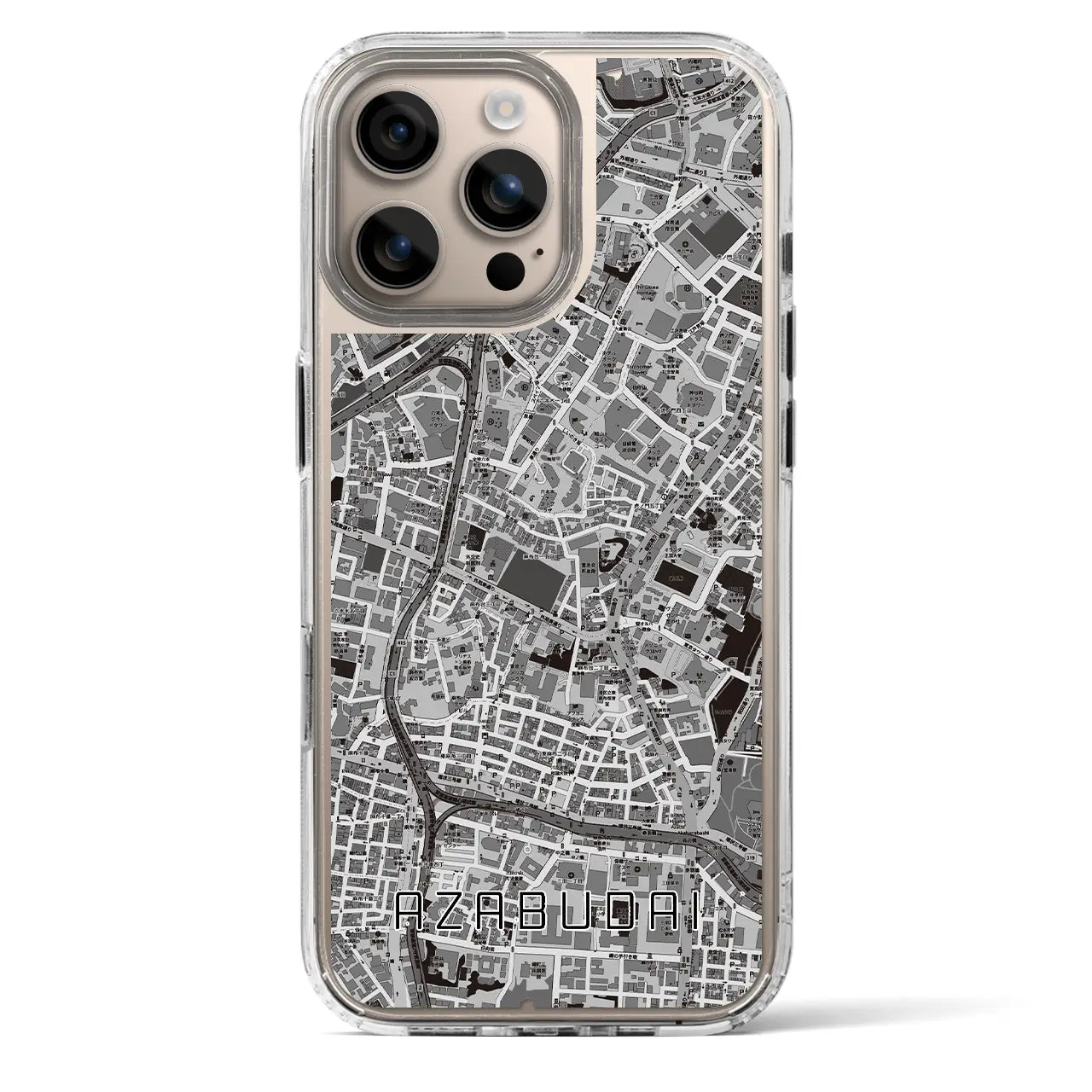 【麻布台（東京都）】地図柄iPhoneケース（MagSafeタイプ）