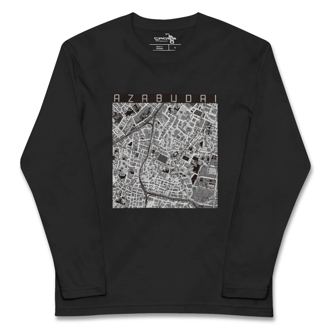 【麻布台(東京都)】地図柄ロングスリーブTシャツ