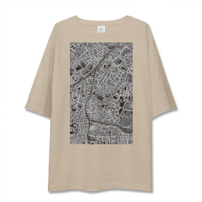 【麻布台（東京都）】地図柄ビッグシルエットTシャツ