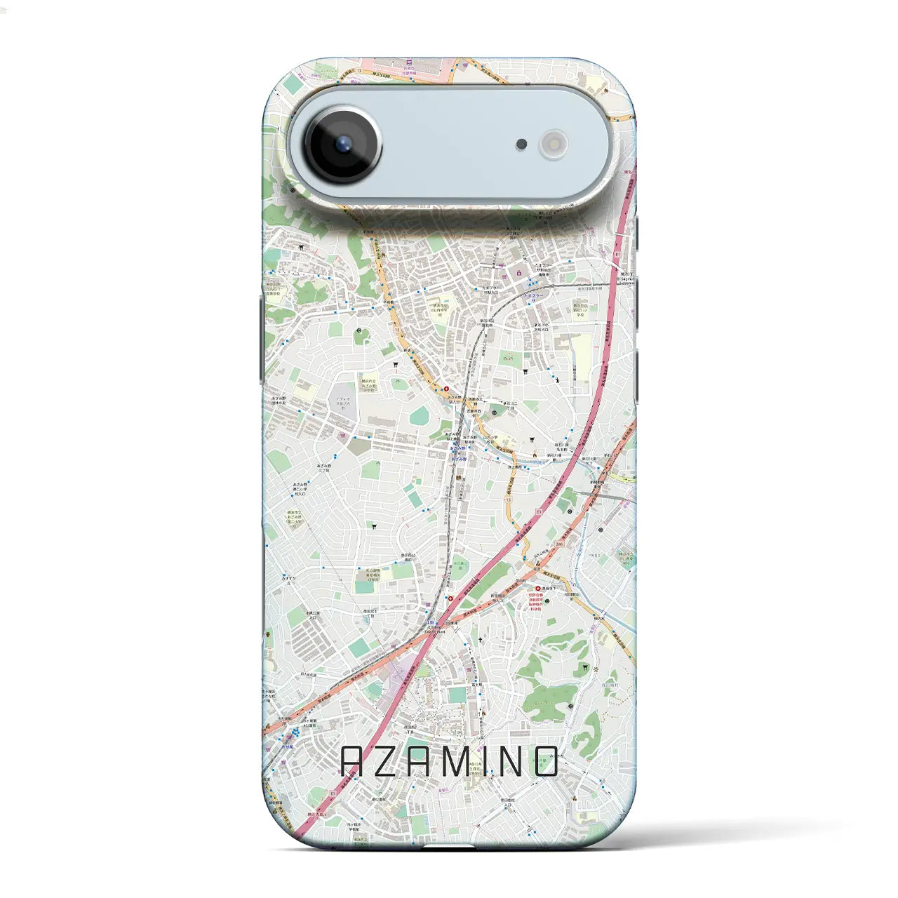 【あざみ野（神奈川県）】地図柄iPhoneケース（バックカバータイプ）