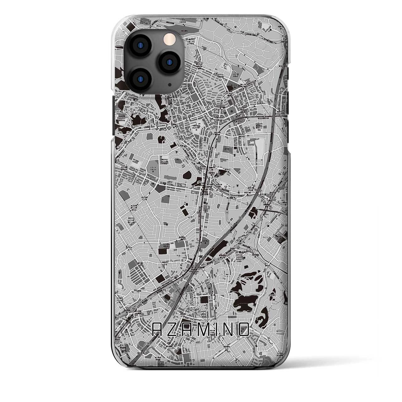 【あざみ野（神奈川県）】地図柄iPhoneケース（クリアタイプ）