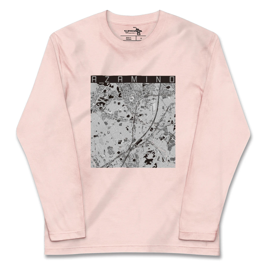 【あざみ野(神奈川県)】地図柄ロングスリーブTシャツ