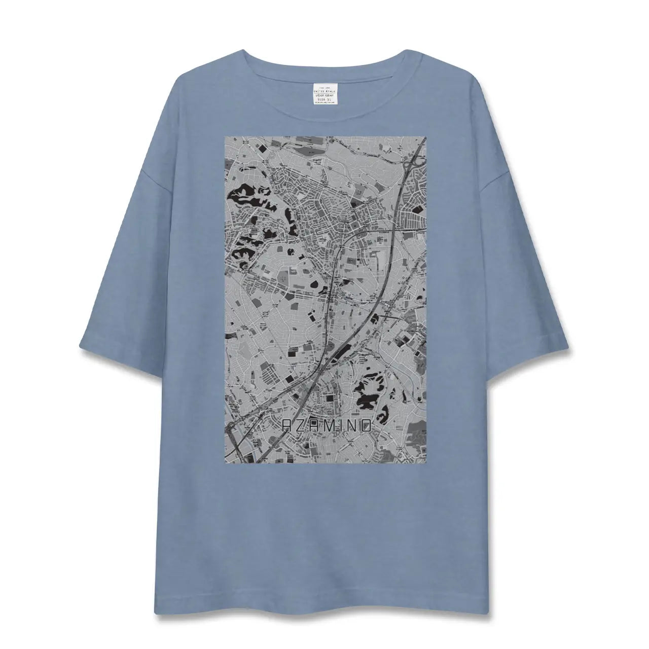 【あざみ野（神奈川県）】地図柄ビッグシルエットTシャツ
