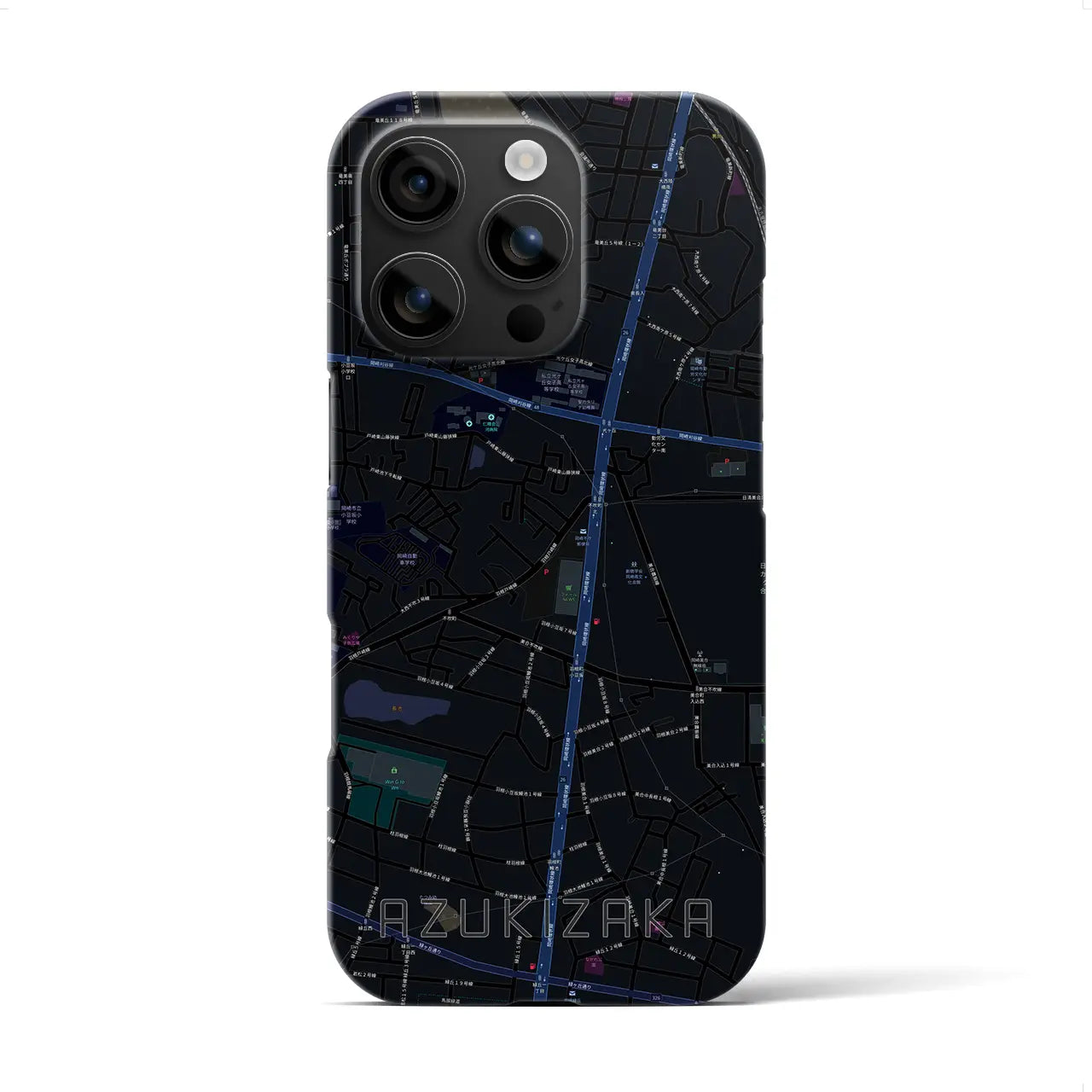 【小豆坂（愛知県）】地図柄iPhoneケース（バックカバータイプ）