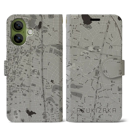 【小豆坂（愛知県）】地図柄iPhoneケース（手帳タイプ）