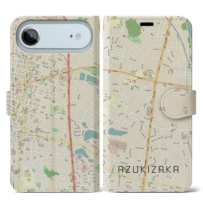 【小豆坂（愛知県）】地図柄iPhoneケース（手帳タイプ）