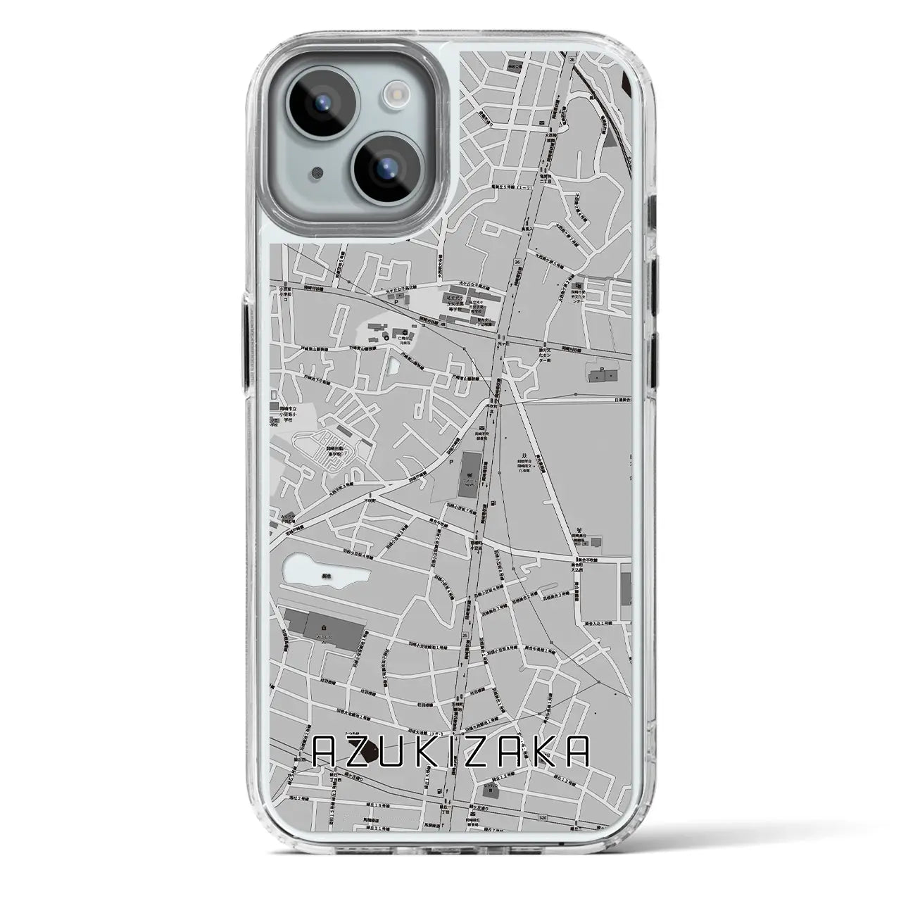 【小豆坂（愛知県）】地図柄iPhoneケース（MagSafeタイプ）