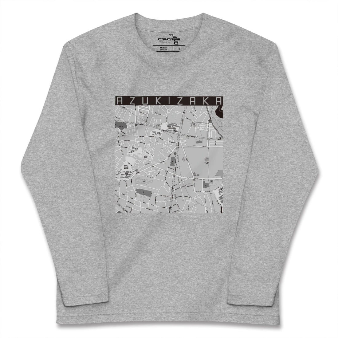【小豆坂（愛知県）】地図柄ロングスリーブTシャツ