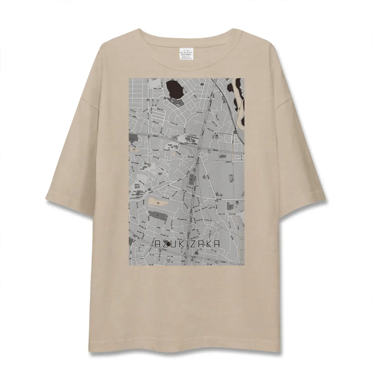 【小豆坂（愛知県）】地図柄ビッグシルエットTシャツ
